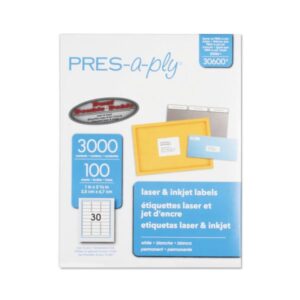 PRES-A-PLY ADDRESS LABELS 1'X2-5/8"